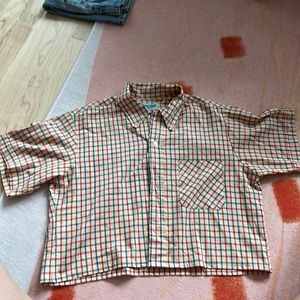 Button up cropped unisex  top